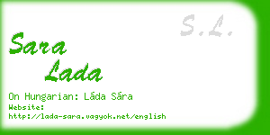 sara lada business card